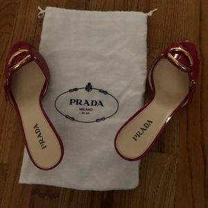 New Prada Open Toe Low Heels